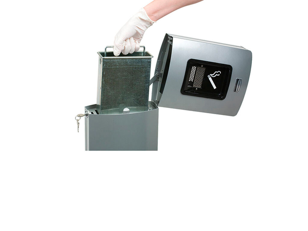 CENICERO VERTICAL RUBBERMAID METROPOLITAN GRIS (1)