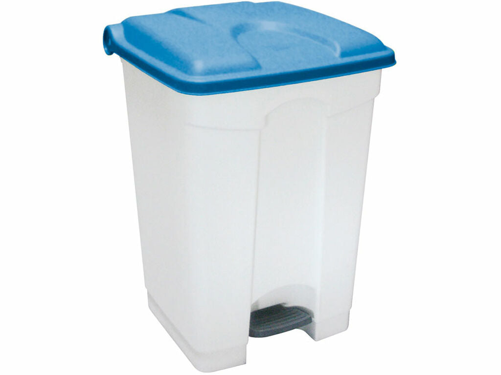 CONTENEDOR A PEDAL JVD 45 L TAPA AZUL