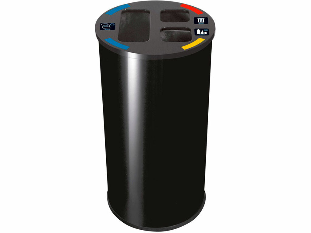 Contenedor Triselectivo JVD 60L Negro