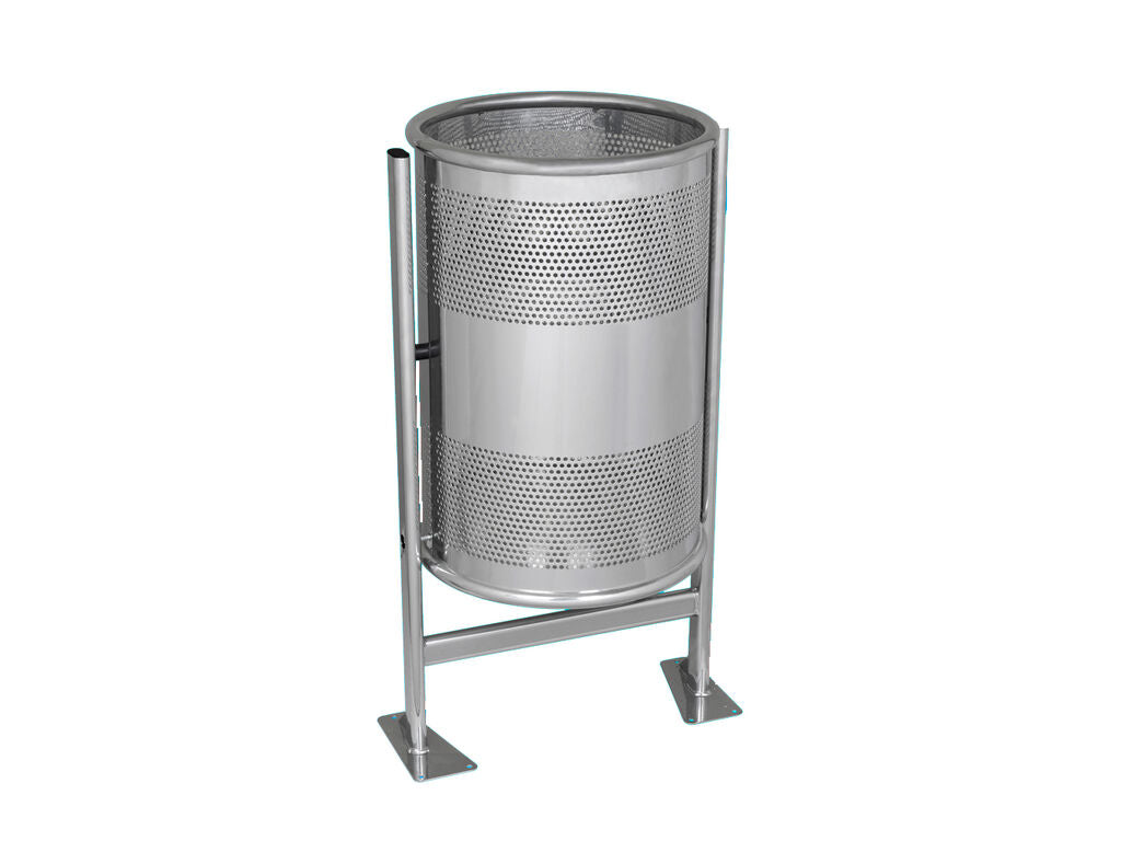 PAPELERA CIRCULAR ANTICORROSIVA DOBLE PIE