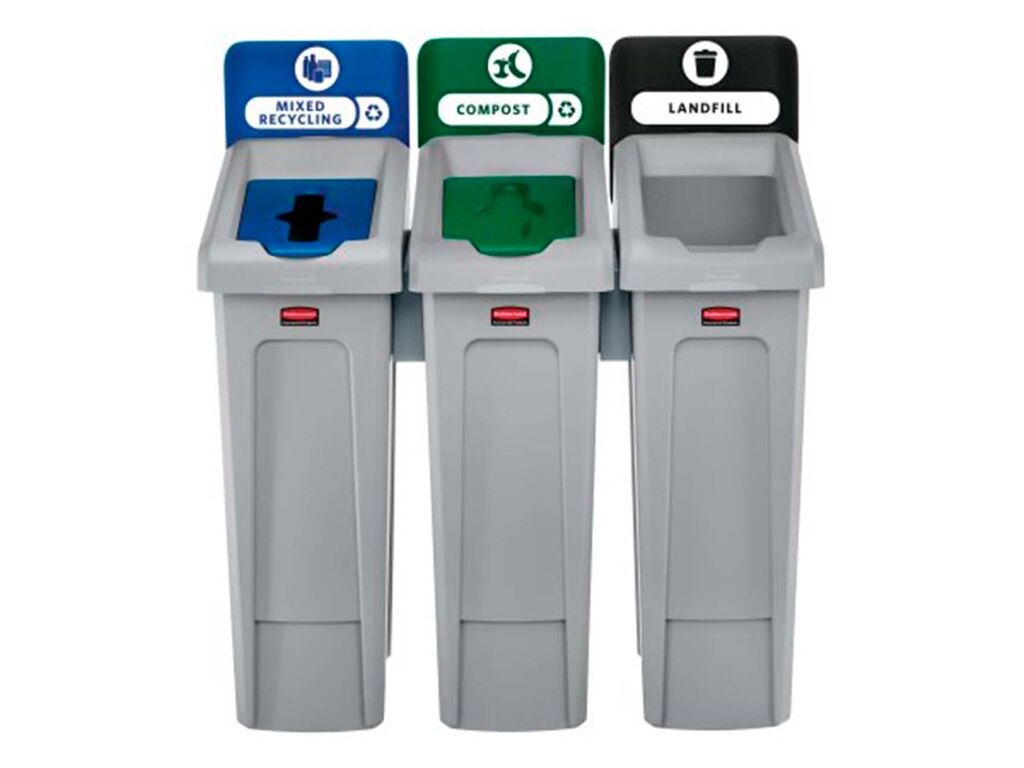 CENTRO RECICLAJE SLIM JIM RUBBERMAID