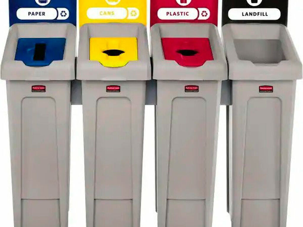 CENTRO RECICLAJE SLIM JIM RUBBERMAID (2)