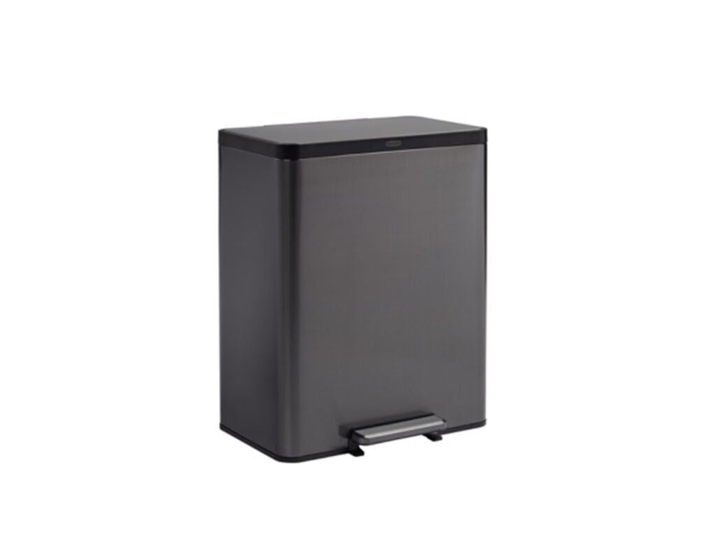 CUBO METALICO RUBBERMAID ELITE DUAL PEDAL 60 L. GRIS OSCURO