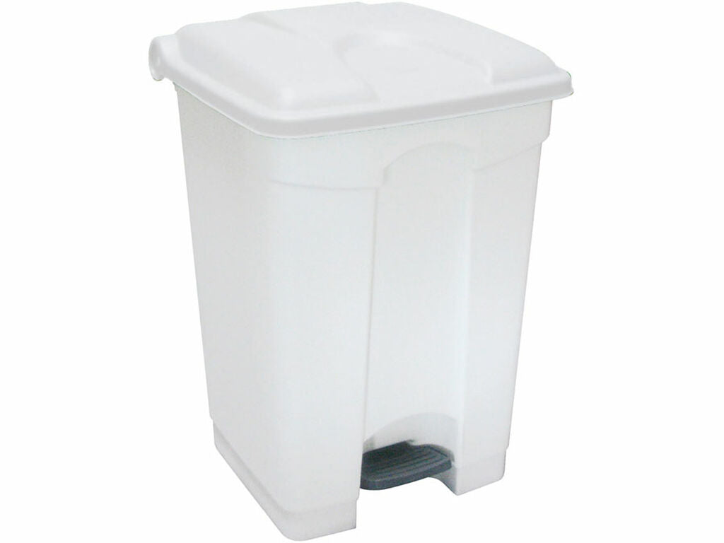 CONTENEDOR A PEDAL JVD 45 L TAPA BLANCA