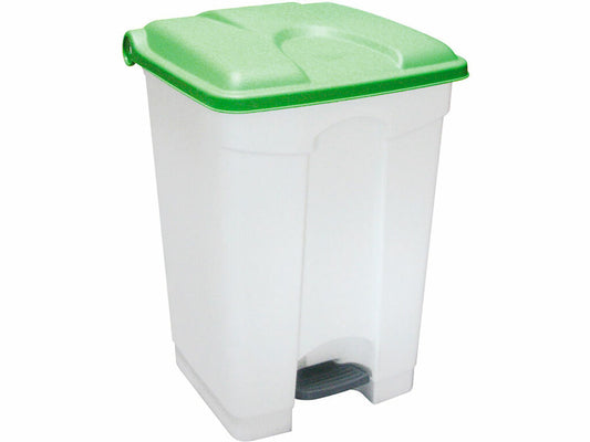 CONTENEDOR A PEDAL JVD 45 L TAPA VERDE