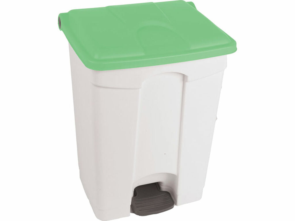 CONTENEDOR A PEDAL JVD 70 L TAPA VERDE