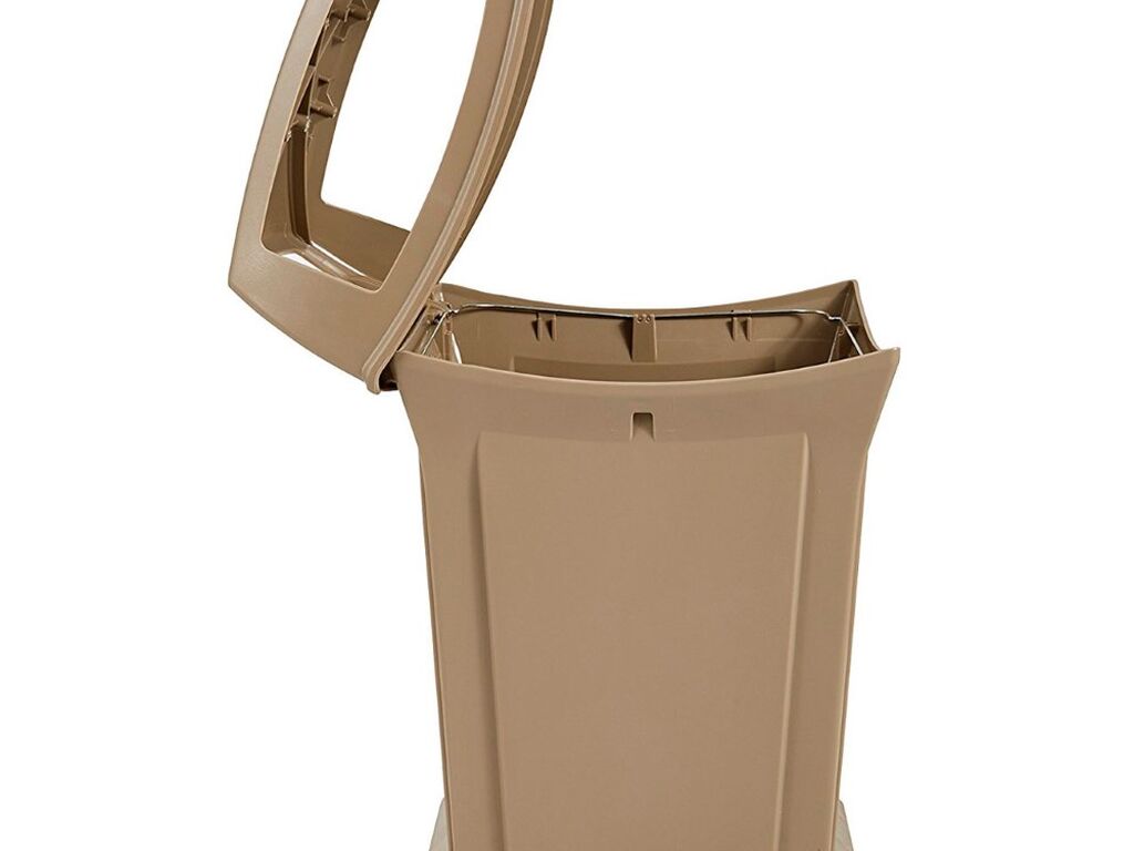 CONTENEDOR RUBBERMAID RANGER TAPA CUATRO ABERTURAS BEIGE 170.3L (2)