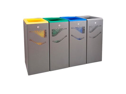 PAPELERA SELECTIVA CUATRO MÓDULOS