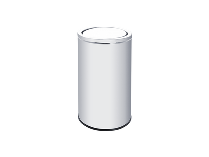 PAPELERA CILÍNDRICA INOX BASCULANTE 40L