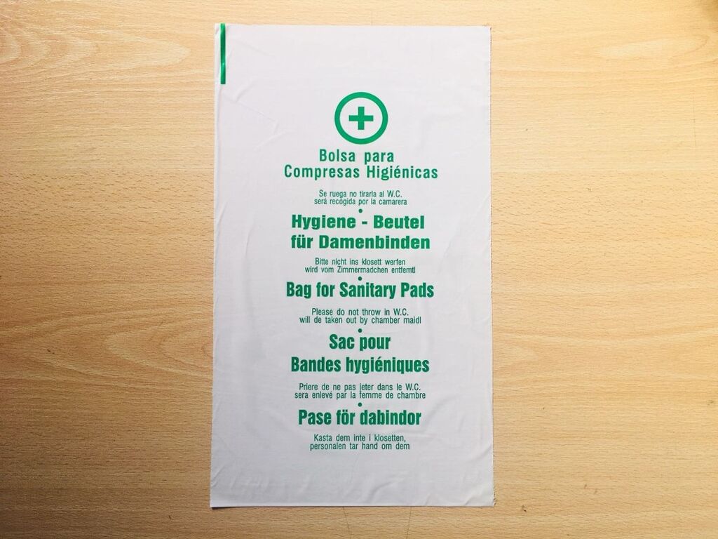 BOLSA HIGIÉNICA PARA BAÑO HOTEL