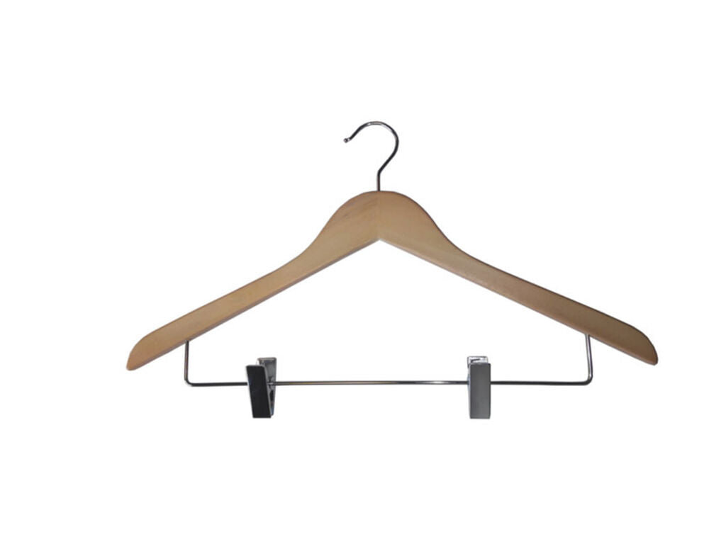 PERCHA MADERA DE HAYA CON PINZAS