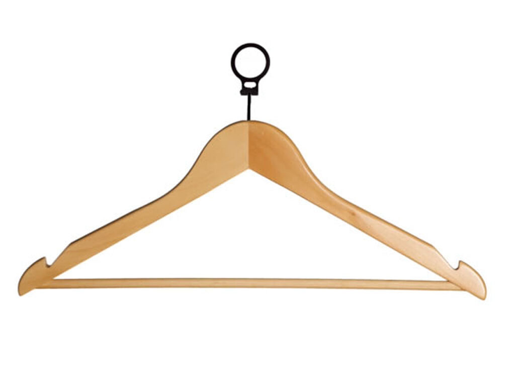 PERCHA MADERA CON GANCHO DE SEGURIDAD
