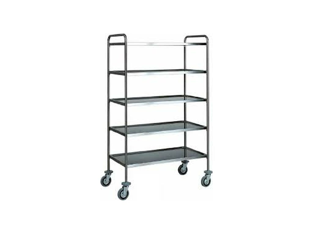 Carro servicios acero inox 5 bolted
