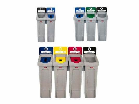 CENTRO RECICLAJE SLIM JIM RUBBERMAID