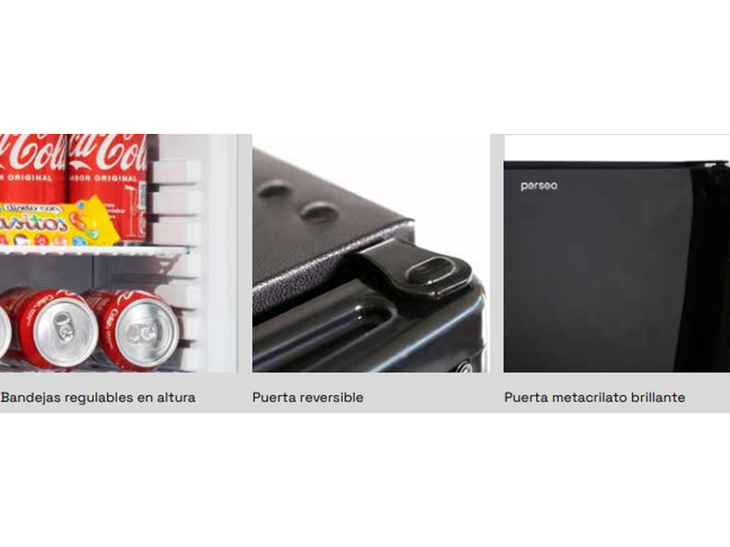 MINIBAR GLOW 35 LITROS PERSEO PUERTA BRILLANTE (2)