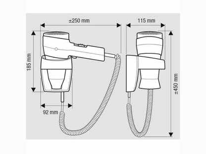 SECADOR DE PELO ACTION SUPER PLUS 1600 CON SOPORTE (1)