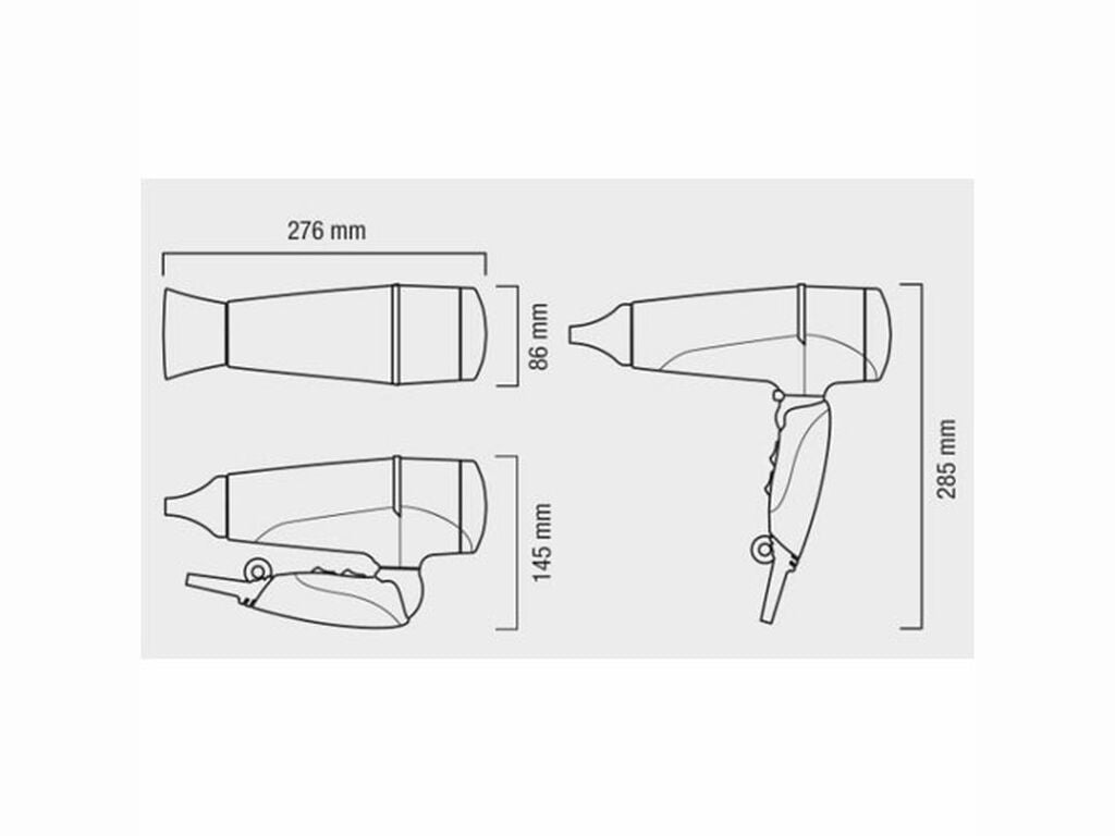 SECADOR DE PELO PLEGABLE FOLDAWAY IONIC TF 2000W (1)