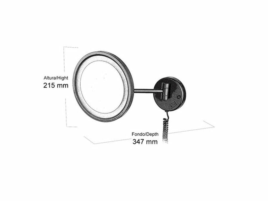 ESPEJO PARED DIVA 1 BRAZO CON LUZ LED (2)