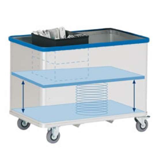 CARRINHO DE LAVANDARIA COM CAIS DE AJUSTE DE ALTURA