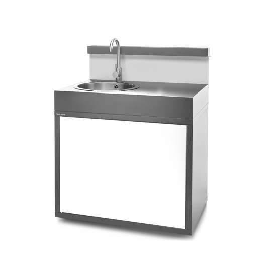 Gris/Blanco SOPORTE CERRADO CON FREGADERO FORGE ADOUR GRIS ANTRACITA-BLANCO MATE