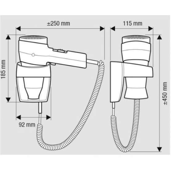 SECADOR DE PELO ACTION SUPER PLUS 1800 CON SOPORTE