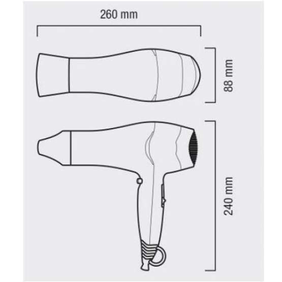 SECADOR DE PELO EXCEL IONIC TF 2000W